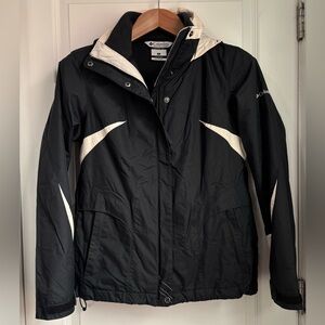 Columbia 3 in 1 Black & Cream Waterproof Jacket